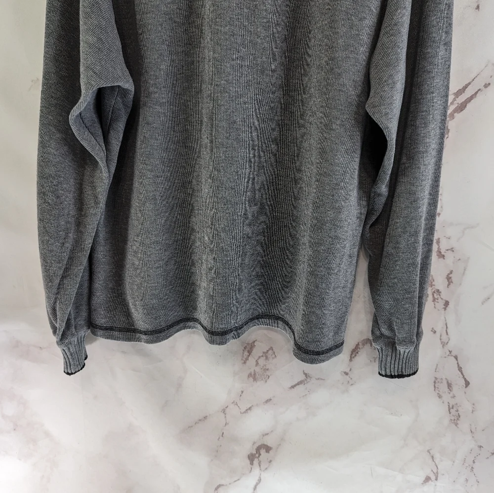 Plugg Sweater Mens Large Gray Vintage 90s Y2K Long Sleeve Pullover Grunge V Neck